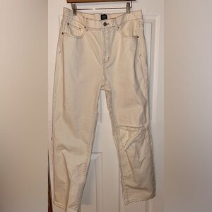 BDG Urban Outfitters Loose Straight Distressed Cream Denim Size 32